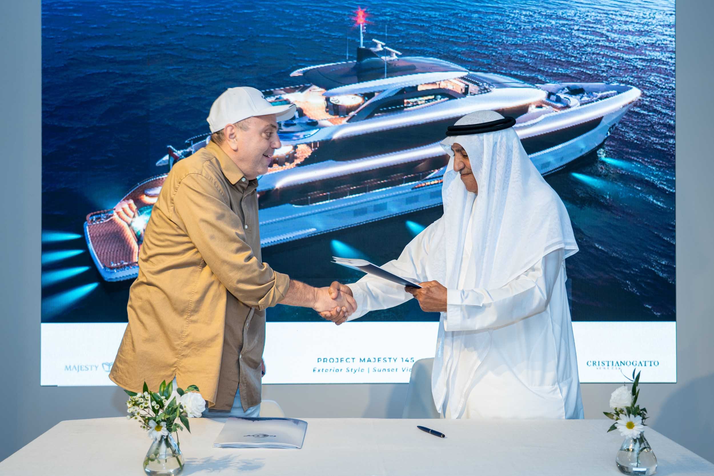 Samir Itani and Mohammed Alshaali and Samir Itani_Signing Contract for the Majesty 145_2