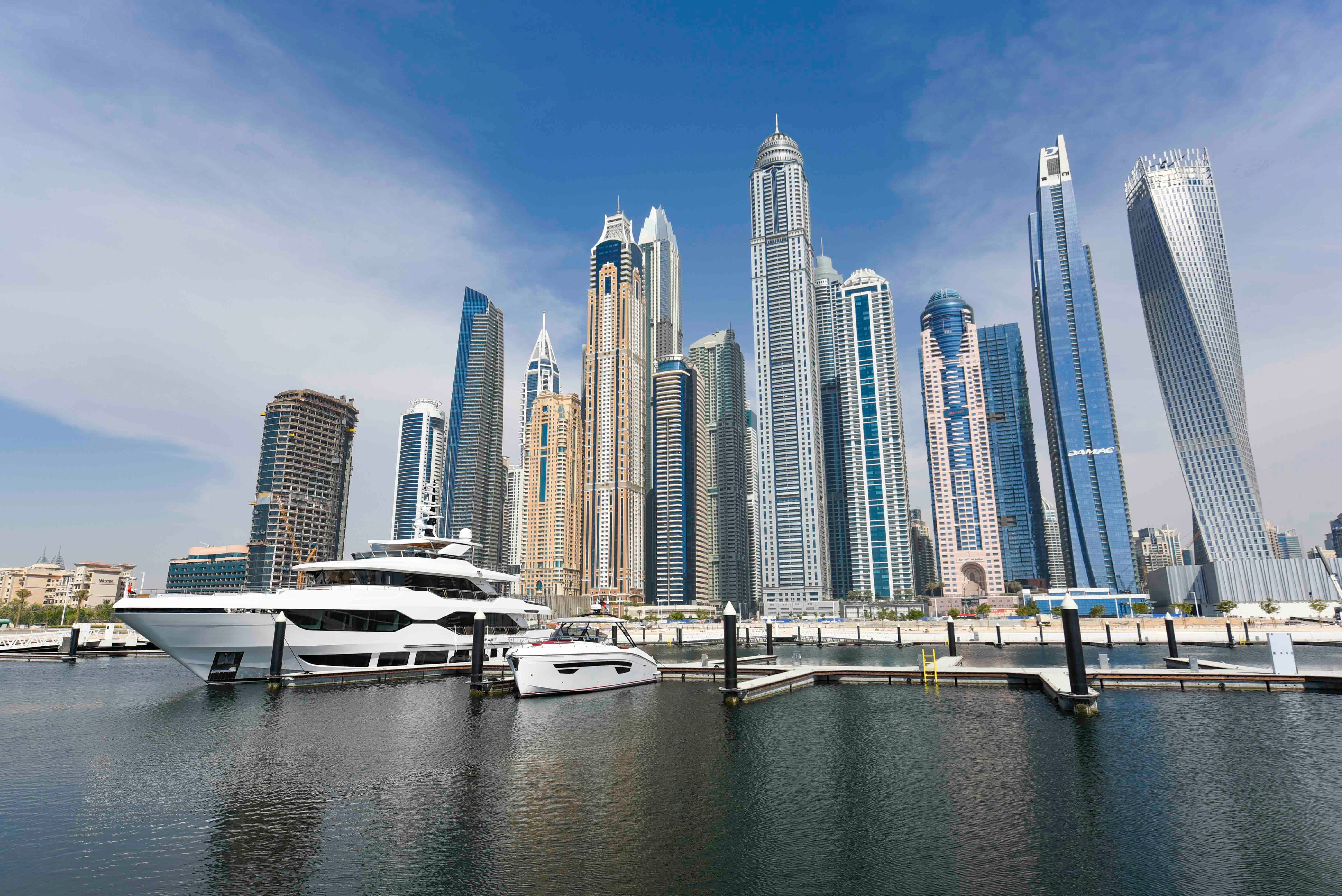 Majesty 120 and Oryx 379 Berthed in Dubai Harbour Marina (1)