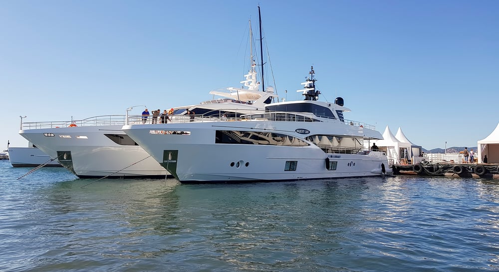 Majesty 110 and Majesty 100 on display in Cannes Yachting Festival 2017.jpg
