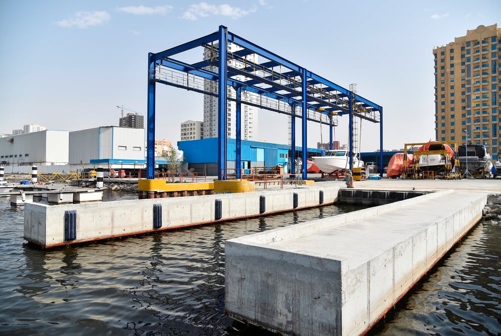 Gulf Craft Service Center, new launching bay.jpg