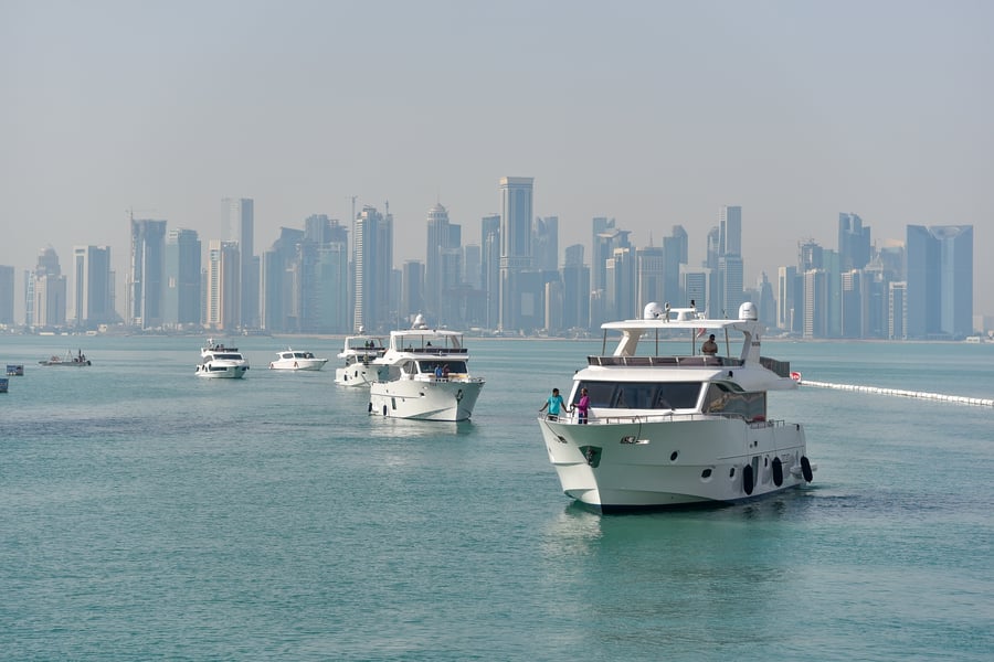 Gulf Craft Fleet's arrival in The Pearl Doha Qatar (6).jpg