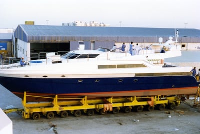 First Majesty 86 being moved from production to the launching bay