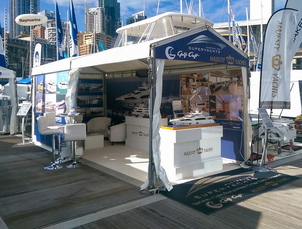 海湾游艇和澳大利亚超级游艇公司在2015年悉尼国际船舶展展位