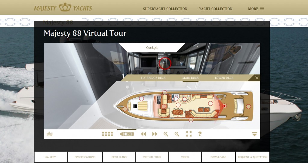 На скриншотах показано расположений - основная каюта, нижняя палуба и флайбрдж. 