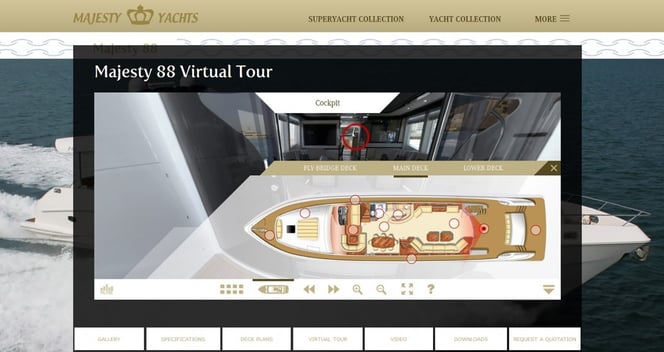 Screenshot selected display layout - the main deck, lower deck and fly bridge.