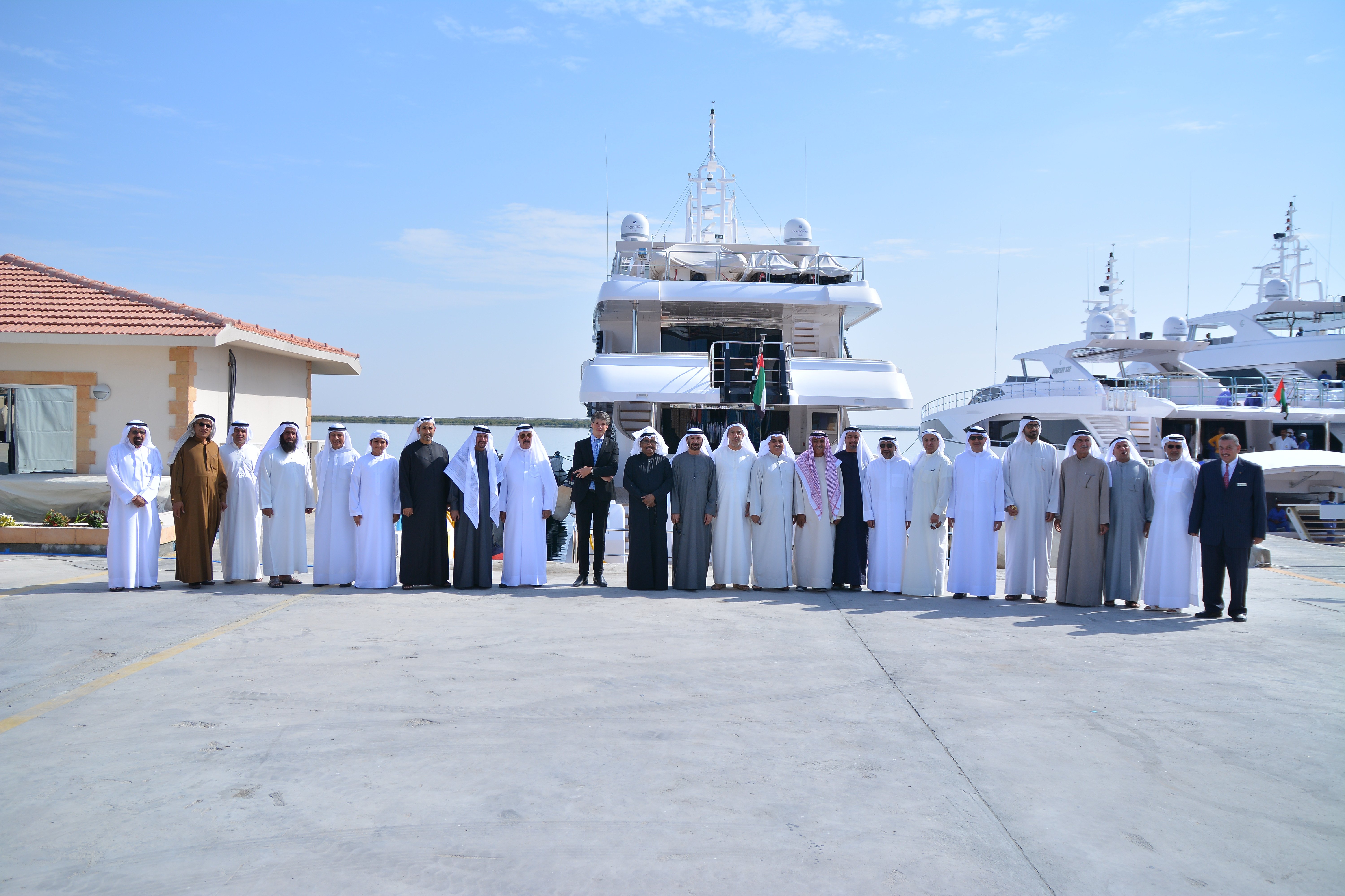 Emirati businessmen along with Mr. Mohammed Alshaali (Chairman), Mr. Erwin Bamps (CEO) and Mr. Mostafa Agib (Plant Manager) - See more at: http://blog.gulfcraftinc.com/emirati-business-delegation-tours-gulf-craft-shipyard-umm-al-quwain/#sthash.zEMjtQNK.dpuf