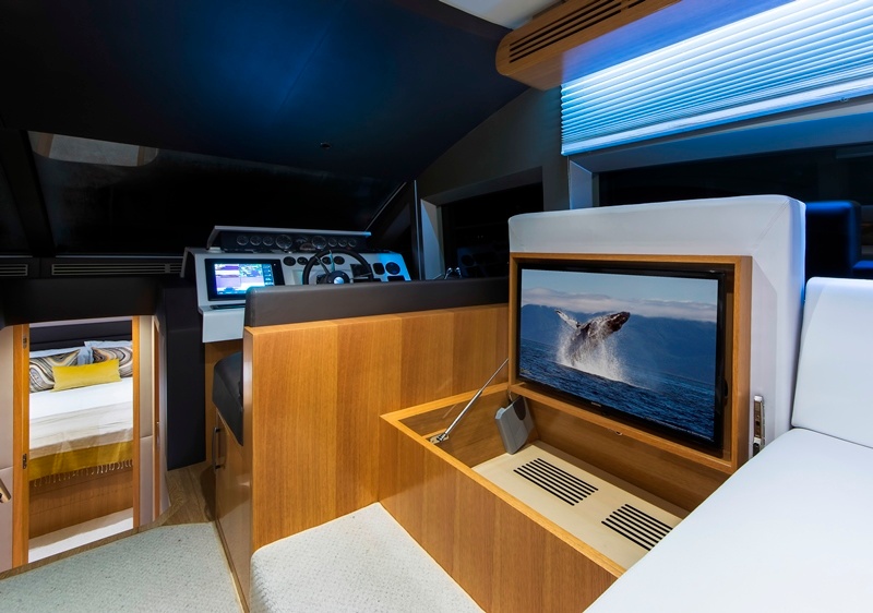 Helm and saloon TV