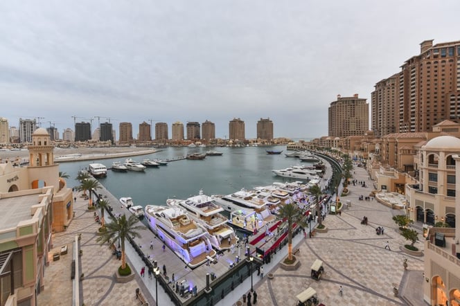 Gulf Craft fleet in The Pearl, Doha, Qatar