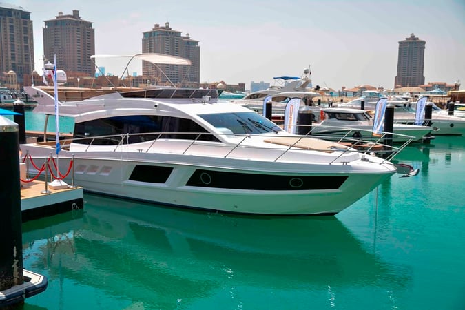 Newly-launched Majesty 48 on display at the Gulf Craft Exclusive Preview