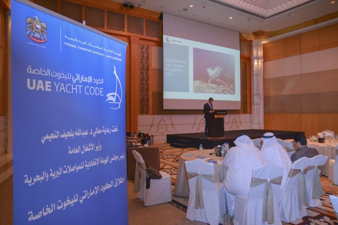Erwin Bamps, Gulf Craft CEO, speaker at the UAE Yacht Code conference