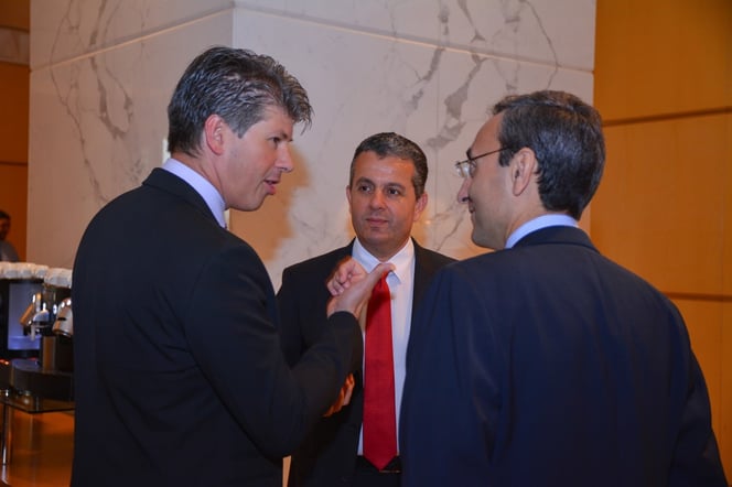 Erwin Bamps with Omar Abu Omar (middle), COO of Tasneef