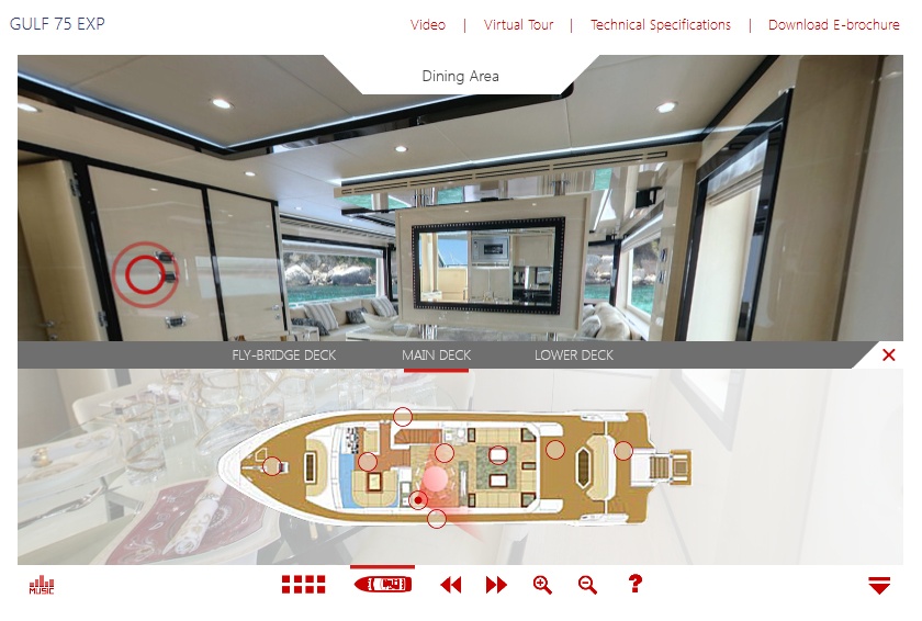 Gulf 75 Exp virtual tour screen shot