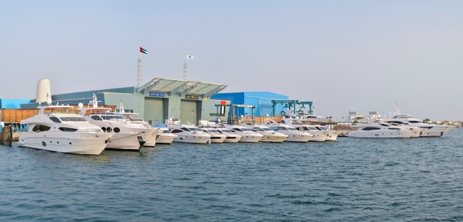 Gulf Craft Majesty Yachts Shipyard in Umm al Quwain, UAE