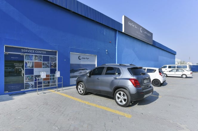 Gulf Craft Service Center Entrance and Parking Area