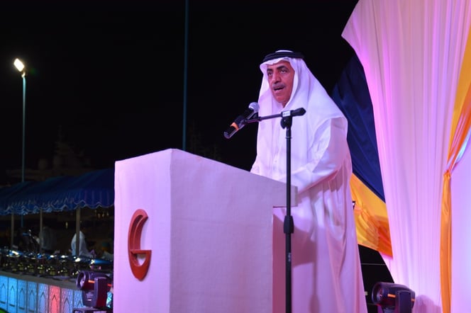 Gulf Craft's Chairman, Mohammed Alshaali, during his speech 