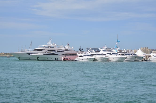 Gulf Craft fleet at the Dubai Boat Show 2015
