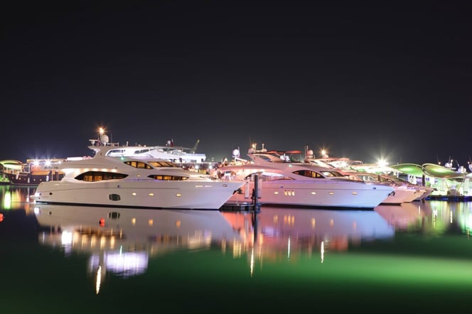 Gulf Craft fleet at the Qatar Boat Show 2014
