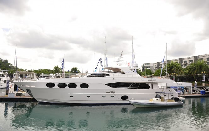 Majesty 105 at the Singapore Yacht Show 2015