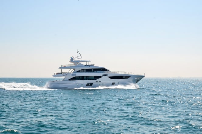 Majesty 110 on its first sea trial