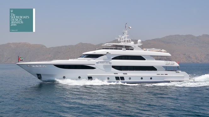 Majesty 135, finalist in Superyacht Design Awards 2016