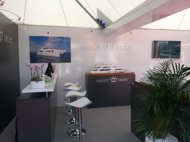 Majesty Yachts - Aurora Yachts stand at Cannes International Boat Show