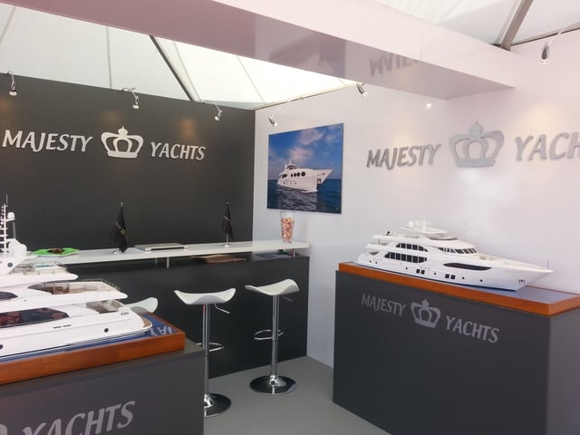 Majesty Yachts - Aurora Yachts stand at Cannes International Boat Show