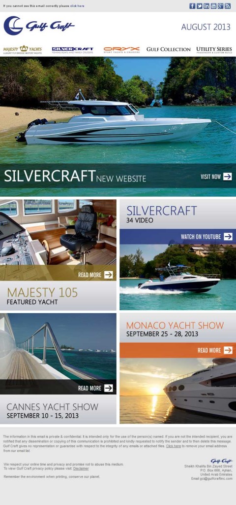 New Gulf Craft Newsletter Template