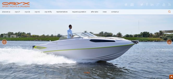 Home page of our new Oryx website