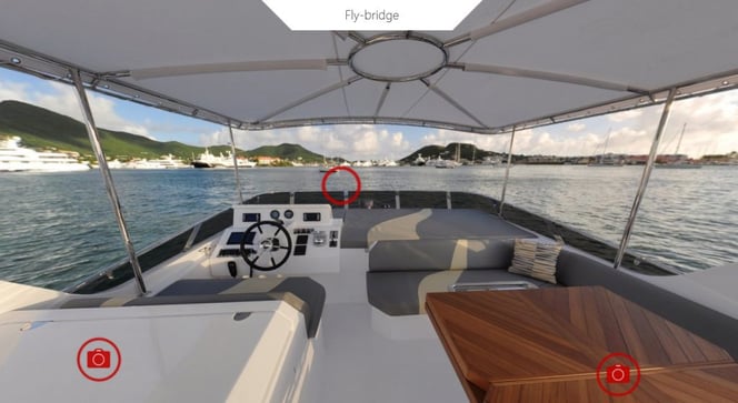 Nomad 55 virtual tour- screen shot-fly-bridge