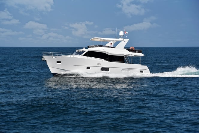 Nomad 55 with bimini top