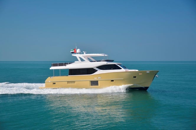 Nomad 65 from the Nomad Yachts series launched at the Dubai International Boat Show 2015