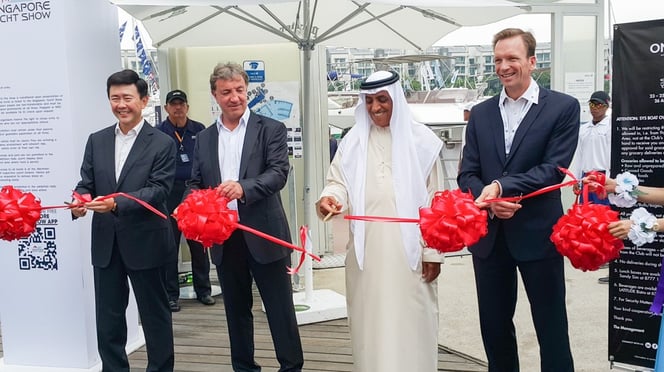 Official opening of Singapore Yacht Show 2015 by Mohammed Hussein Alshaali, Chairman of Gulf Craft