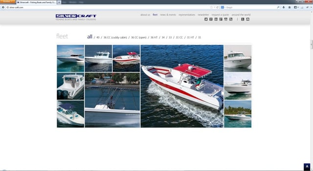 Silvercraft website product listing
