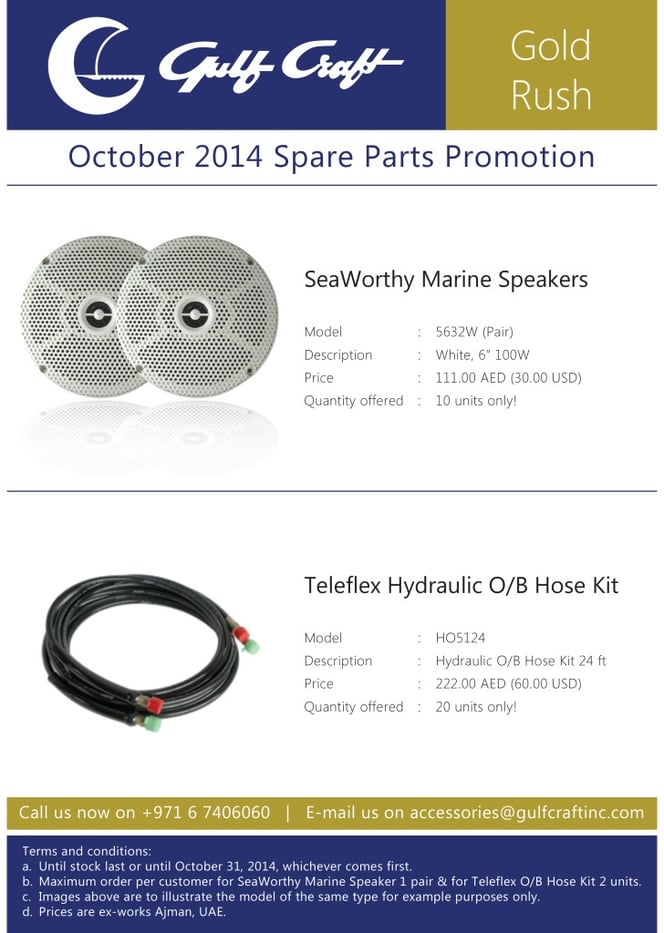 Spare Parts Promotion Oct 2014