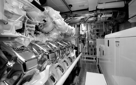 Majesty Yachts engine room