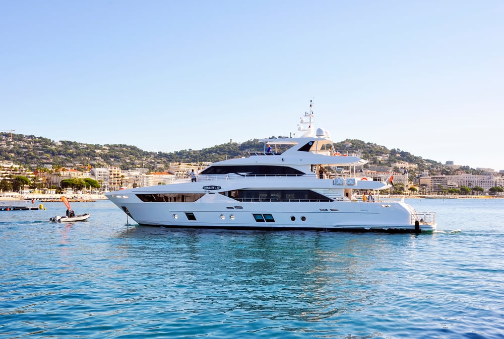Majesty 110 as it enters Cannes Yachting Festival copy