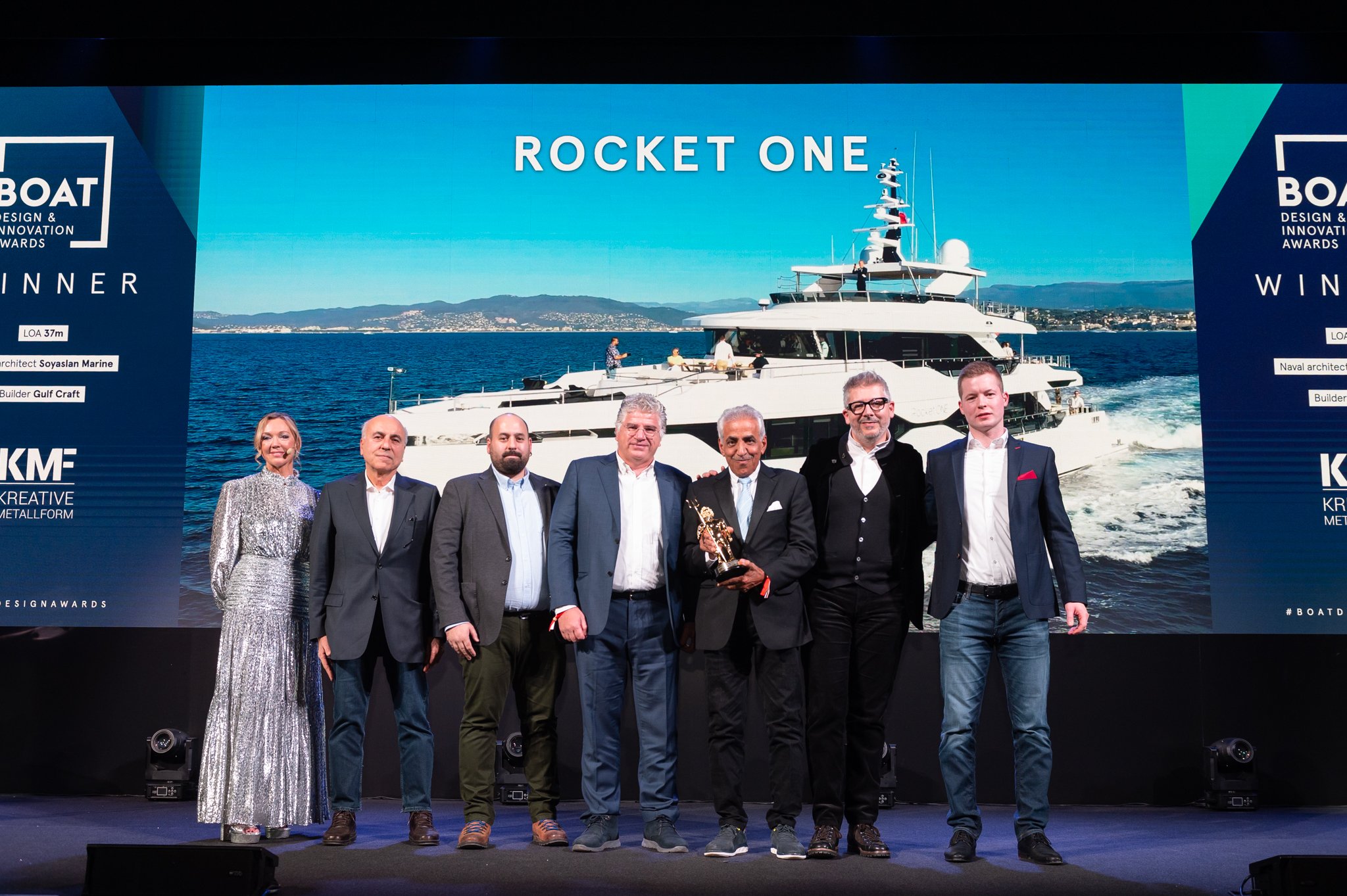 Best Naval Architecture, Semi - Displacement or Planing Motor Yachts - Rocket One