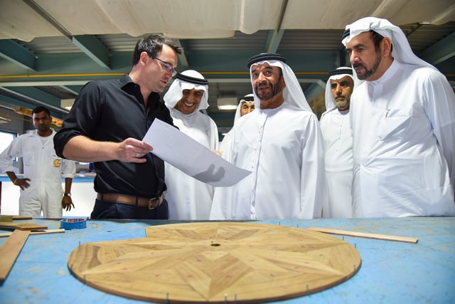 Sheikh Suroor bin Mohammad Al Nahyan visits Gulf Craft shipyard.jpg