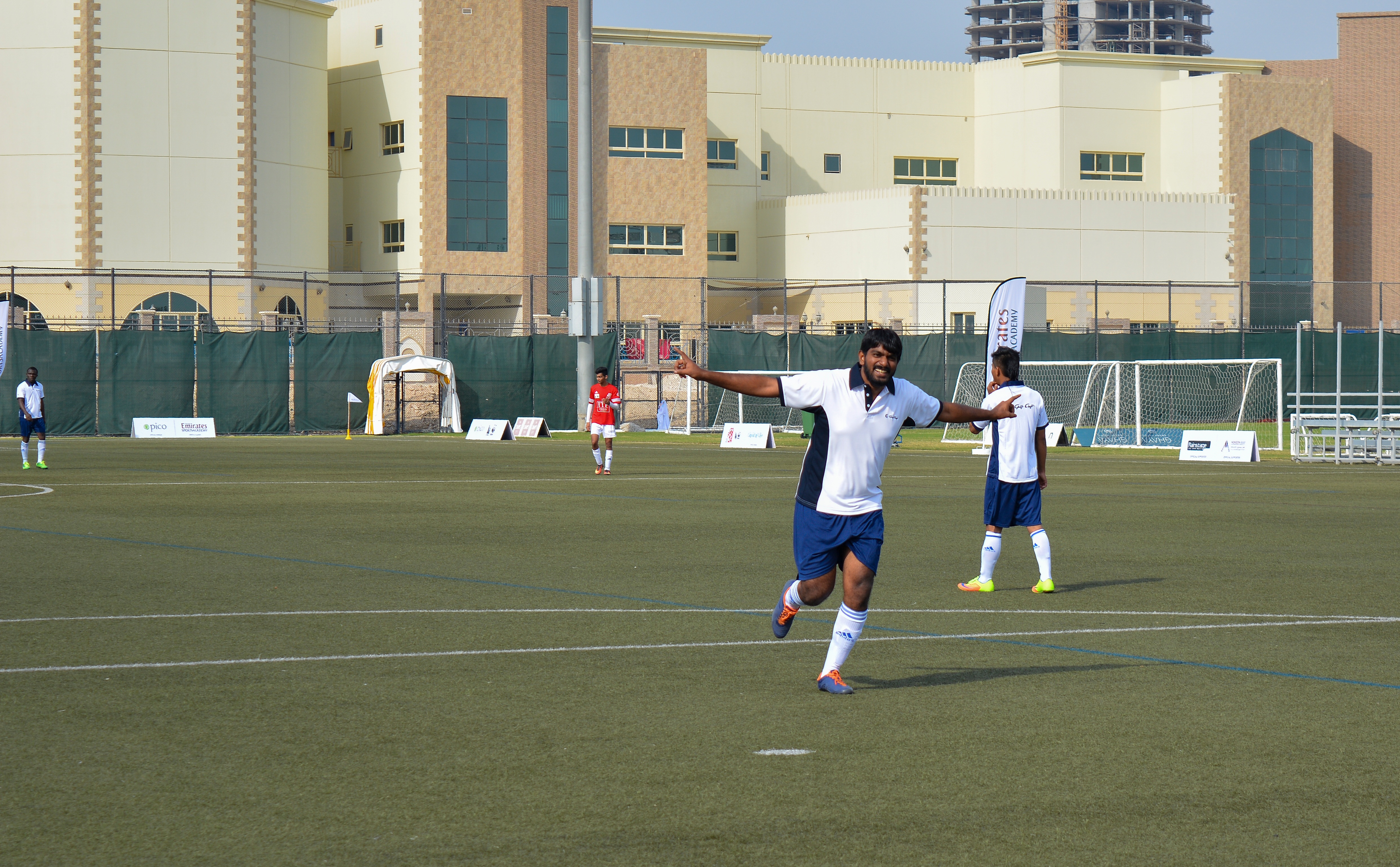 Dance of success after scoring against the Heroes team