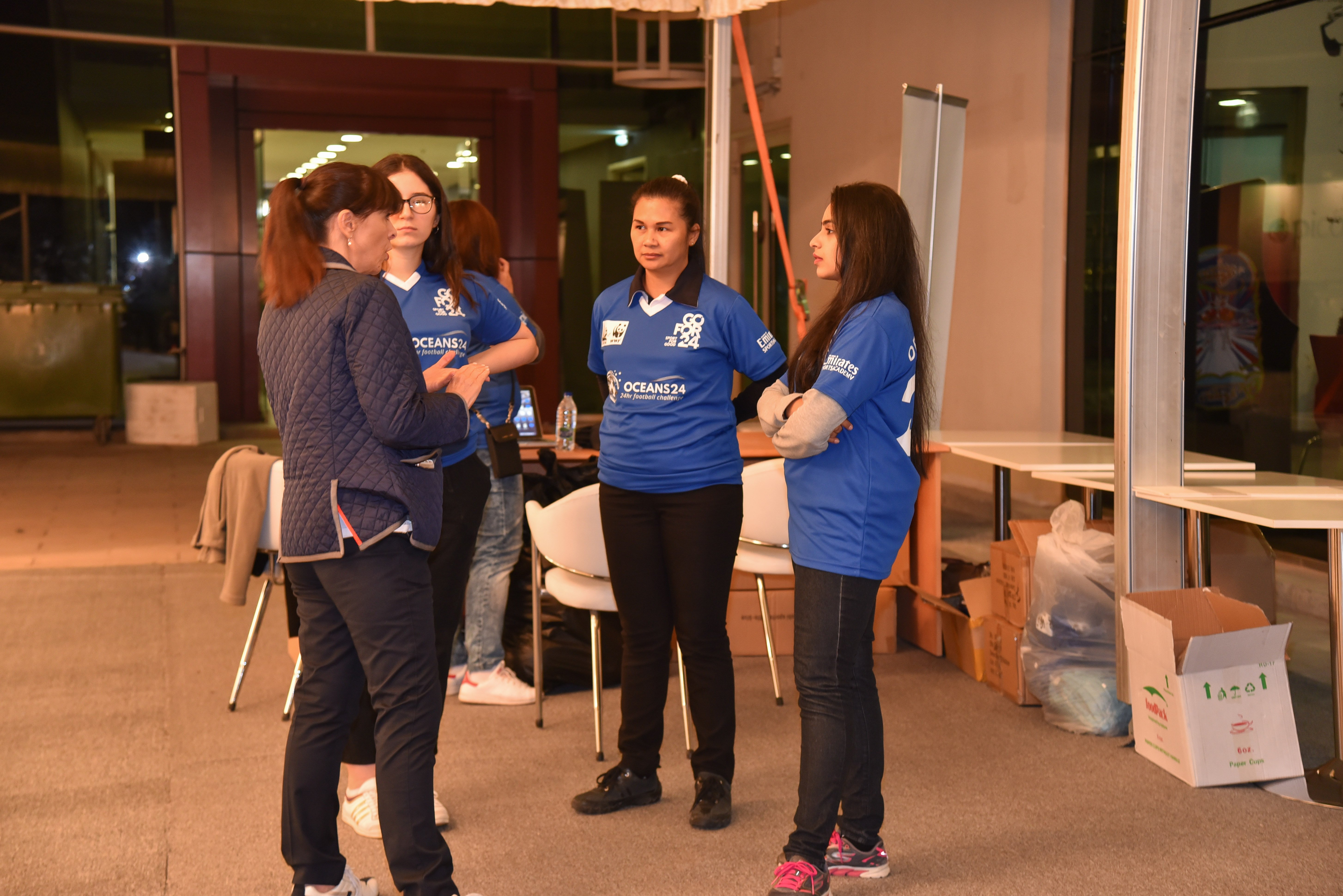 Volunteers getting instructions from EWS-WWF representative