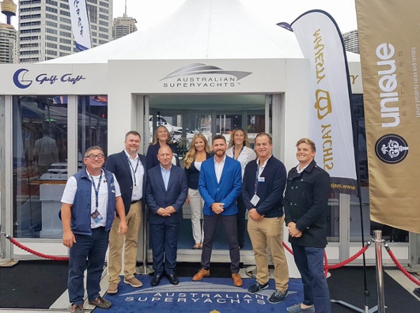 Gulf Craft & Australian Superyachts team at Sydney Boat Show 2017 Day 1 (2).jpg
