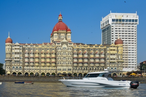 Silvercraft 36 HT in Taj Mahal Hotel, Mumbai India, Photo courtesy of Ariesa Mongia.