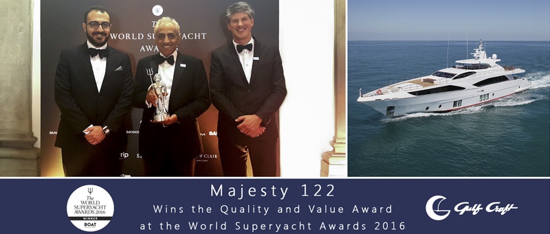 The Majesty 122 wins 'Quality and Value Award'